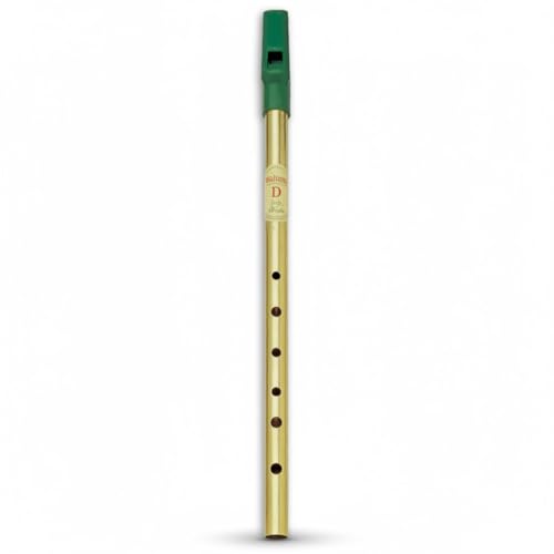 Waltons Brass Mellow Whistle - Key of D - For Beginners, Intermediates, & Experts - Authentic Irish Instruments - Made of Materials