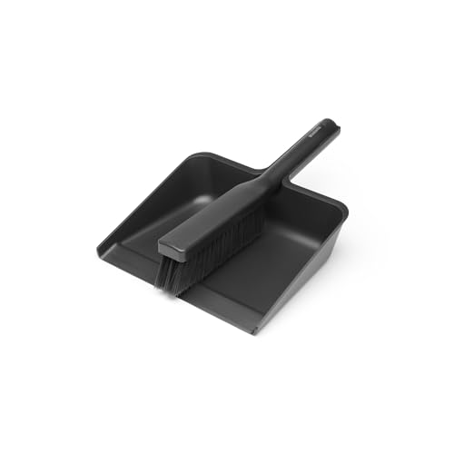 Brabantia Dustpan and Brush Set - Dark Gray | Dust Pan and Brush with Comb | Click-Together Storage | Effective Sweep Up | Space-Saving Cleaning Tool | Hand Brush & Pan | 13 x 3.5 x 9.4 in image 5