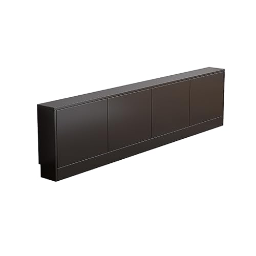 CMYAOYC Mueble de TV Negro, Mueble de TV Estrecho, Muebles de TV, Mesa Consola de Almacenamiento de Madera con Estante Ajustable, Mueble Independiente para TV para Sala de Estar(140cm/55inch)
