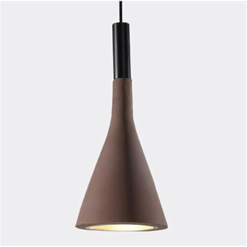 Chandelier tête unique E27, suspension en ciment pour verdir un espace sombre