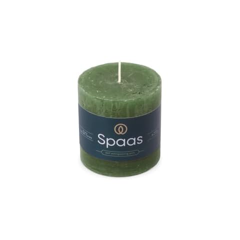 Spaas Dark Green Rustic Pillar Candle 70/70 mm Cover