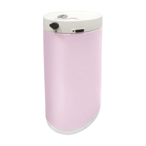 JM ·YIPENG Diaper Pail, Baby Diaper Trash Can with Removal Inner Liner, Childproof Lock, Stainless Steel Garbage Pail with lid, Soft Close, Odor Control Diaper Disposal Bin, 4 Gallon Pink Diaper Can