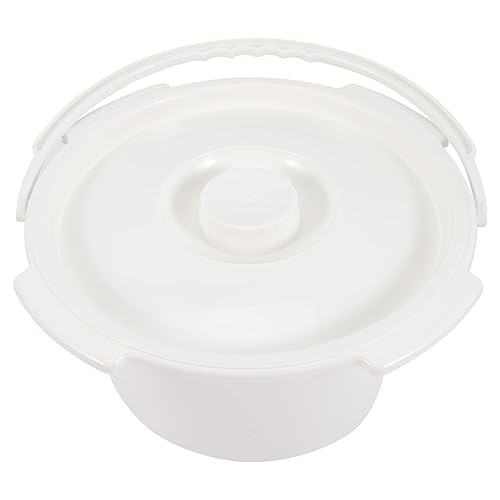 HOMOCONO 便器椅子便器 隆起した ポータブル小便器 ポータブルトイレ トイレ用 ビデ シート プラスチック尿バケツ 尿貯蔵ポット 高齢者の尿バケツ 浴室用品 患者用小便器 pp 白い