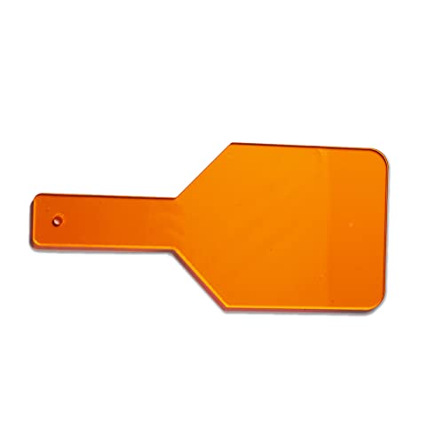 Image of SNAWOP Dental Curing Light Shield Hand Held LED /UV Light Protection Eye /Face Protector Plate Board Orange (1PCS)