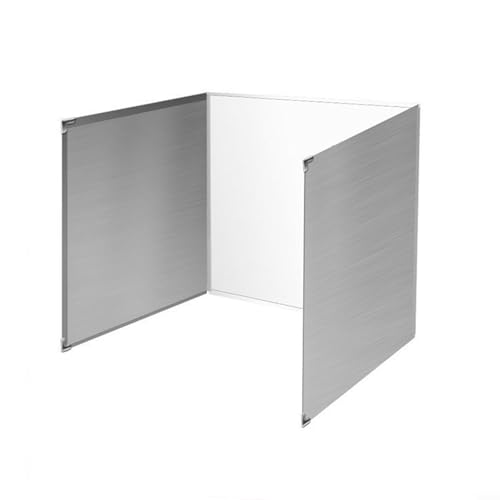 Paravent déflecteur pliable en acier inoxydable pour cuisinière à gaz, design réglable pour protection contre les éclaboussures d'huile et isolation autour de la cuisinière (29 x 101,6 cm, 3 tranches)