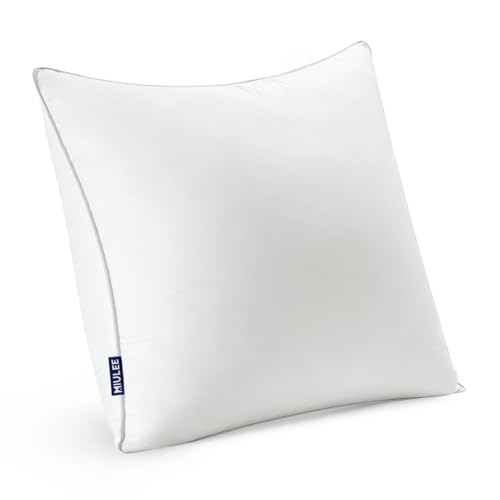 MIULEE 28x28 Euro Pillow Insert -Decorative Throw Pillow with 100% Cotton Cover Square for Sofa Couch