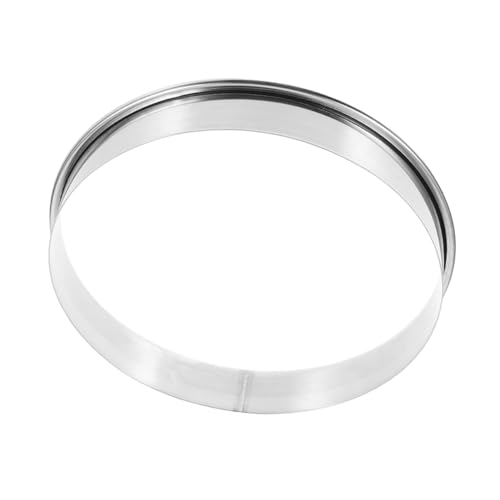 OFFSCH Pizza Saucing Ring Stainless Steel Round Baking Tool for Even Topping Distribution Versatile Pizza Oven Accessory Pancakes Muffins and Cakes