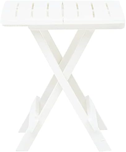 vidaXL Folding Garden Table Side Outdoor Camping Party Picnic Dining Bistro Patio Balcony Terrace Portable Green 45x43x50cm Plastic