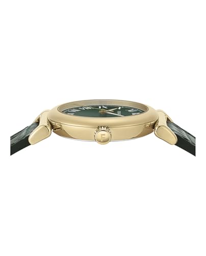 Ferragamo Ferragamo Allure Collection Luxury Womens Watch Timepieces with a Green Strap and Dial Featuring a IP Yellow Gold Case2