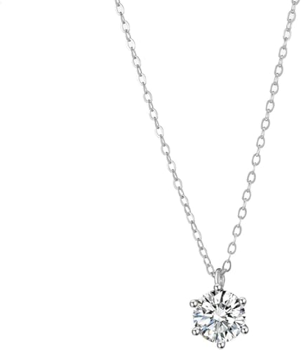 Collier délicat pour femmes en argent sterling et pendentif en zircone cubique