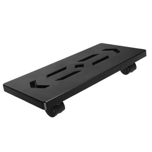 POPETPOP Support pour Tour D'ordinateur Roues Pivotantes avec Frein avec Plateforme Surélevée en Plastique PP pour Rangement sous Bureau et Configuration sur Moquette