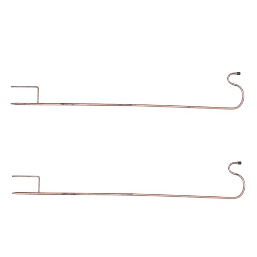 Toyvian 2 pièces Crochet Extérieur Fer Antirouille Piquet de Jardin pour Suspension Lumière Solaire Mangeoire à Oiseaux et Plantes Solide et Facile à Installer