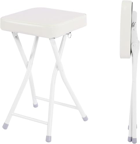 Tabouret de bar pliant rembourré noir et blanc XJBTBA 120kg