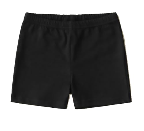 Pantalones cortos fabricados en Italia para niña y niña, culotte shorts íntimo fitness deportivo, Negro , 12-14 años