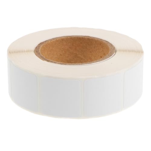 PRETYZOOM Pegatinas Autoadhesivas Cuadradas para Dianas Papel Kraft Blanco 1 Rollo para Práctica de Tiro y Reparación de Objetivos Etiquetas Adhesivas Resistentes Alta Visibilidad