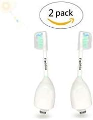 Replacement toothbrush Heads Compatible with Philips Sonicare E Series Brushes HX7022/66 Essence, Advance, Xtreme,Elite with Travel Cap and CleanCare (2 pack)