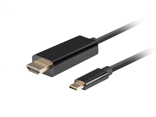 Cable USB-C a HDMI 4K 60Hz Lanberg de 1.8m negro para ver películas del móvil en la tele