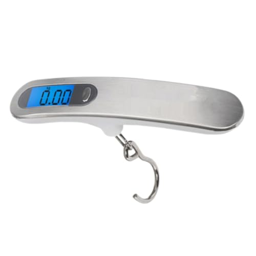 Beaupretty Báscula Digital Portátil Acero Inoxidable con Gancho para Equipaje y Pesca Rápido y Estable para Maletas de Viaje y Actividades al Aire
