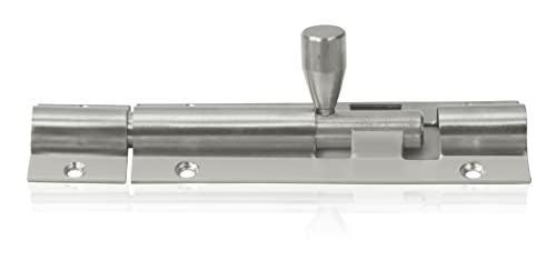 Image of Plantex Stainless Steel Tower Bolt /Tower Bolt for Home,Offices Doors and Windows /Tower Bolt for Main Door /Door Latch /Kundi /Chitakini /Door Latch for Windows - Pack of 4 (Chrome-Silver, 4 inch)