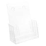 Cabilock Soporte Transparente de Doble Organizador de Folletos para Revistas y Informativos Estable y Flexible para Oficinas y Públicos