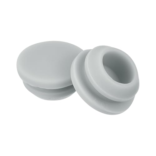 Image of MECCANIXITY 20pcs Silicone Snap in Locking Hole Plugs,10.5mm /0.4 Inch Mounting Diameter Narrow Groove Width 2mm Panel Seal Cover Round for Kitchen Bulkheads Waterproof Sealing Plugs Grey