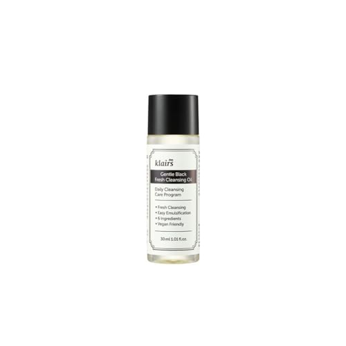 DearKlairs Aceite limpiador suave y fresco de textura ligera y fácil de untar, solo 6 ingredientes (1.01 Fl Oz)