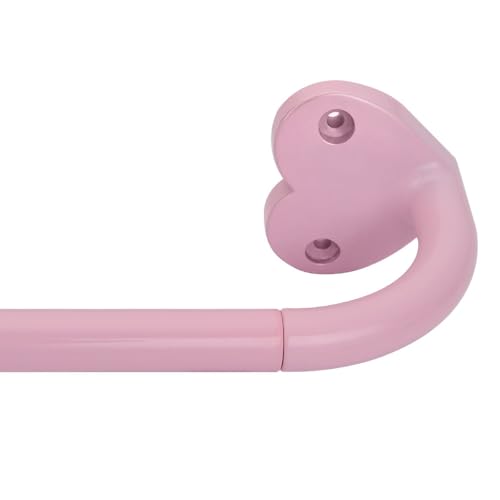 Pink Curtain Rods for windows 32 to 150 inch Adjustable Blackout Curtain Rod foBedroom Outdoor 3/4 Inch Diameter for Bedroom Kitchen and patio No Rust (Pink 32-45)