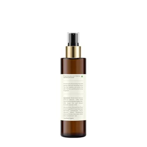 Image of Forest Essentials Fragrant Body Mist Oudh & Green Tea | Aloe Vera juice infused Perfume Spray to keep Skin Scented & Hydrated Through the Day (Pack of 2)