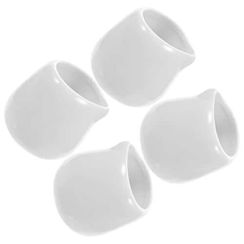Cabilock 4Pcs Ceramic Gravy Boat Sauce Dispenser with Spout Dipping Sauce Cup for Condiments for Restaurants and Home Use
