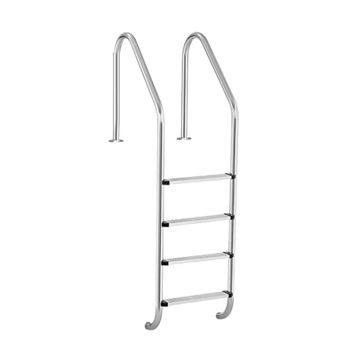 Escalera de piscina de acero inoxidable 4 peldaños miniatura 1