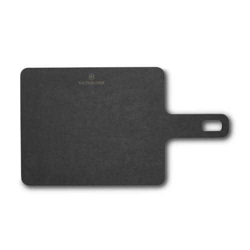 Victorinox Schneidebrett mit Servier-Griff, Handy Serie, Cutting Board 22.9 x, 19 x, 0.5, Klingenschonend, Spülmaschinengeeignet, Schwarz