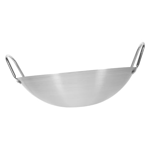 Wok de acero inoxidable Garneck con fondo redondo grande miniatura 1