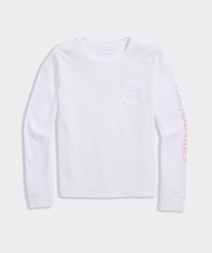 Image of Vineyard Vines Girls Vintage Whale Long-Sleeve Pocket Tee