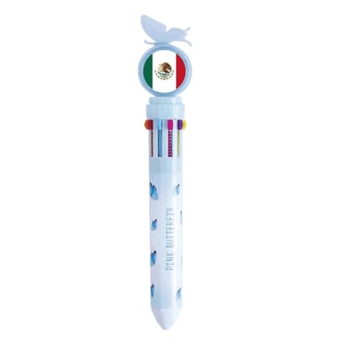 Stylo à bille rétractable multicolore Mexique - Fournitures scolaires écriture