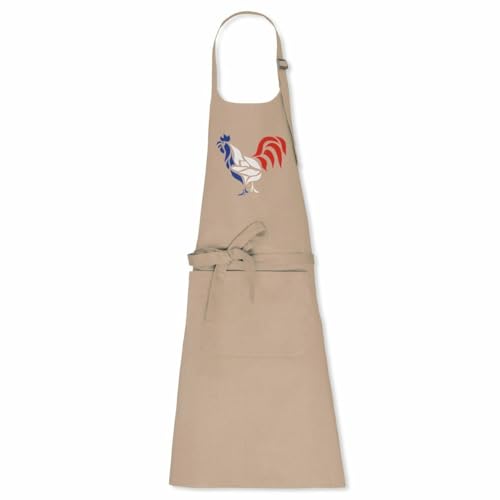 Tablier de cuisine Le coq français en coton bio fabriqué en France