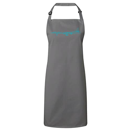 Tablier cuisine gris avion militaire dessin profile URSS en coton premium durable