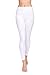 SOFTSAIL Legging Femme Coton Taille Haute Pleine Longueur Contrôle du Ventre Extensible Panneau Élastique Pantalon Dames Gym Fitness Yoga Minceur Leggings Plus La Taille Blanc 42 LWP