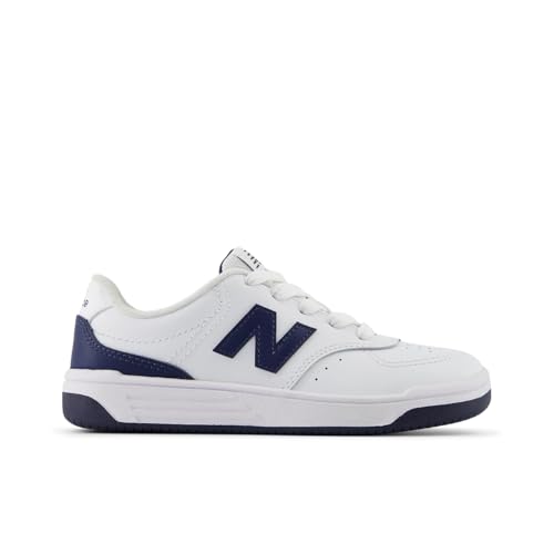 New Balance Bb80 V1 unisex con cordones para niños, Blanco/Nb Navy, 2.5 Little Kid