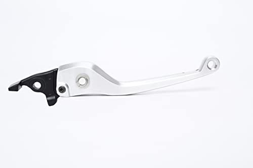 Image of TVS Motorcycle Brake Levers Set, Chrome Finish, Adjustable Reach, Silver, Set of 2