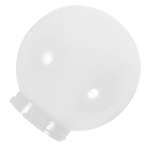 HORIALENCE Pantalla Lámpara Globo Acrílica Opal Montaje Poste Recambio Lámpara Pared Esfera Blanca Mate Para Exterior Interior