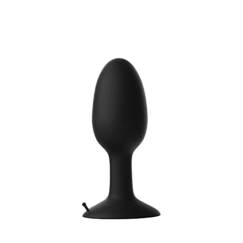 Prowler Plug anal lesté en silicone avec boule oscillante interne pour plus de plaisir intense - Noir - Longueur insérable : 11,4 cm - Circonférence : 14,2 cm Prowler