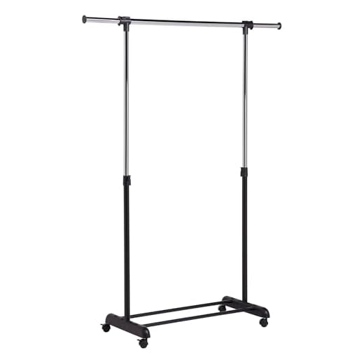 21 Creative Garage Sale Ideas to Boost Your Sales 3 Honey-Can-Do Adjustable Height and Width Rolling Metal Clothes Rack GAR-01124 Chrome, 30 lbs