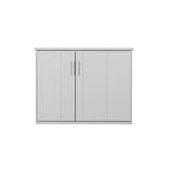 New Age Pet ECOFLEX Promax Litter Loo Litter Box Enclosure Table, Antique White - Durable Wood Plastic Composite Cat Litter Box Furniture with No-Track Litter Mat, 10 Year Warranty