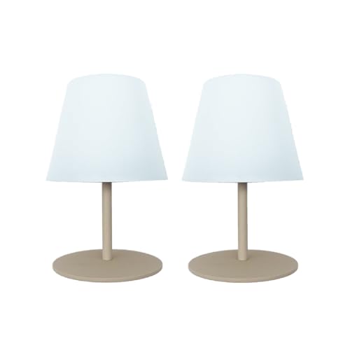 Lumisky Set de 2 lampes de table LED sans fil TWINS Cream H16cm