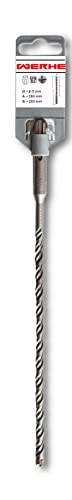 WERHE ® Professional 5 pcs. SDS Plus Concrete Drill 6.5 x 260 mm Hammer Stone Quadro X Quadruple Cutting Cross Cutter - Image 2