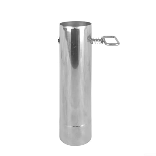 Tubo de extensión de tubo de estufa de acero inoxidable de 60 mm con protector protector de disipación de calor de malla para estufa de leña y chimenea, diseño antiquemaduras a prueba de óxido para