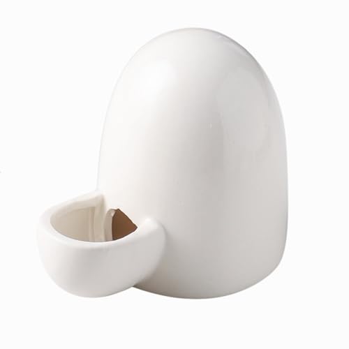 Aurenne 給水器 ハムスター 置き型 陶器 小動物 給水タンク 水飲み 水やり ペット 小鳥 インコ ハリネズミ 白