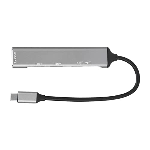 Image of TrueCartType C Hub, USB C Hub 5 in 1 High Speed Read Plug and Play Metal Electronics for for U Drive for Keyboard for Linux