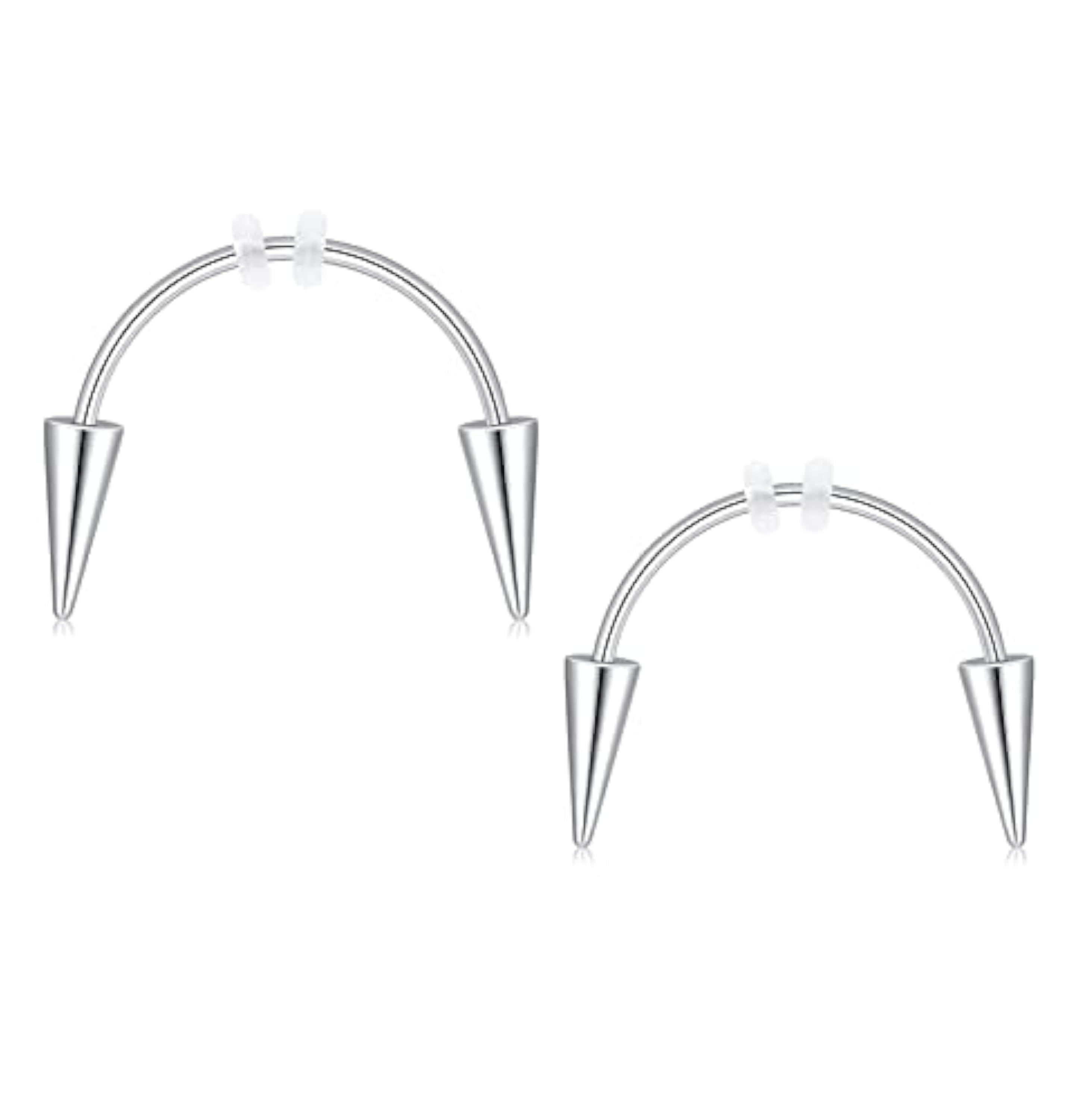 Crdifu plata Smiley Piercing joyería 16G tigre vampiro dientes uñas boca Piercing colmillos anillos Cosplay Halloween