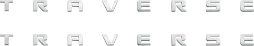 Image of 3Pcs New Traverse Front Door Liftgate Rear 3D Badge Nameplate Logo Emblem Exterior Sticker Decal Kit Replacement for Traverse 84950540 (Chrome)